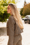 Casaco curto de tweed | Pied Poule
