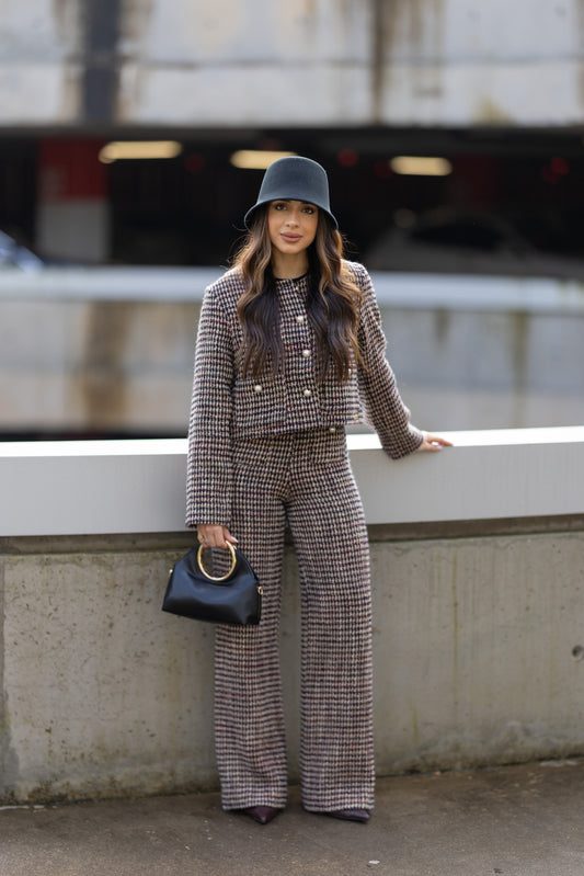 Calças de tweed | Azul