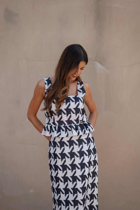 Top Teresa | Branco e Preto