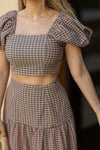 Blusa quadrados | em 2 cores