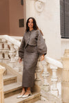 Saia Jaquard | Taupe