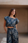 Blusa Lara | Jaquard Azul