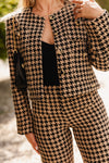 Casaco curto de tweed | Pied Poule