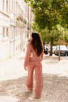 Calças de tweed | Losangos vermelhos