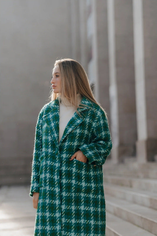 Casaco de Lã | Verde e Azul