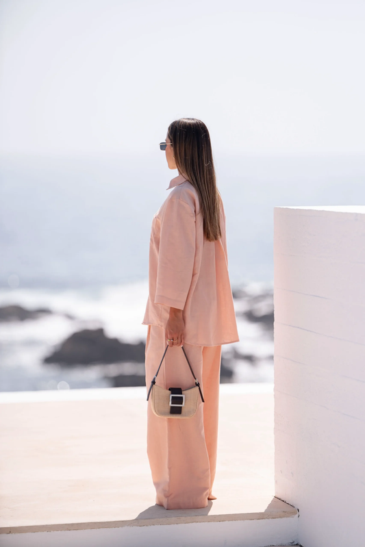 Calças Linho | Salmão