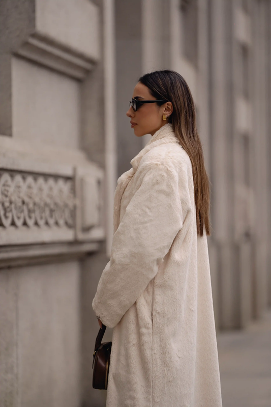 Casaco Comprido Pêlo | Branco
