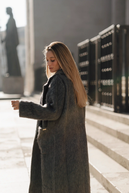 Casaco Comprido Cinzento